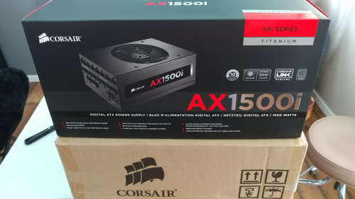 Corsair AX1500i Digital ATX PSU 1500W 80 Plus Titanium Certified Fully-Modular 8-Year Warranty Boxed