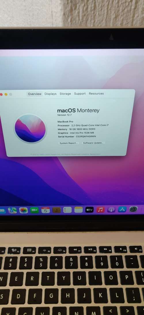 MacBook Pro 15 inch Retina 2015, Core i7, 16GB RAM, 256GB SSD