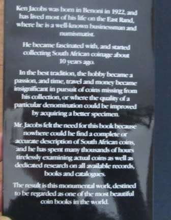 Coins of South Africa -K.Jacobs E. Levine. Limited edition 924/1000
