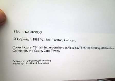 Story of a Frontier Family - Wendy Beal Preston SCARCE title. 1820 Settler interest