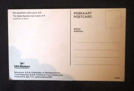 The Apple Express near Loerie, C.P ( S.A.R. Publicity and Travel Dept.)