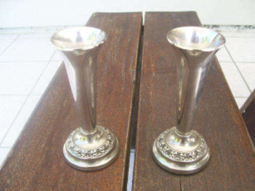 Silver Plated Ianthe of England- Vases/candle holders?