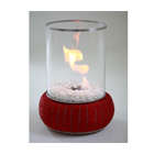 Portable, mini biofuel firepace - Ruby Red Beaded design