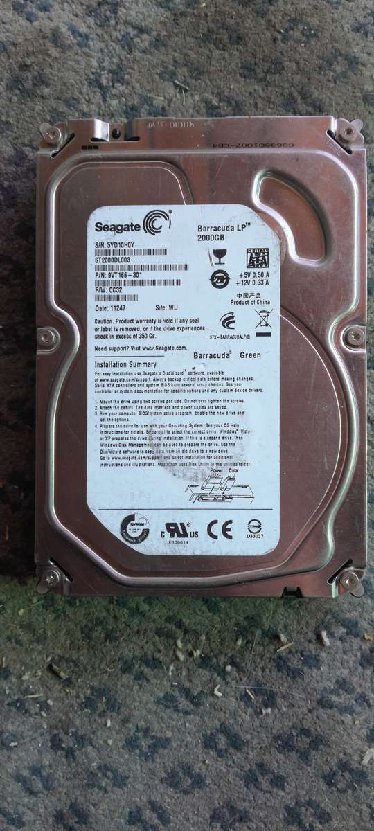 Seagate 2 T Hard drive