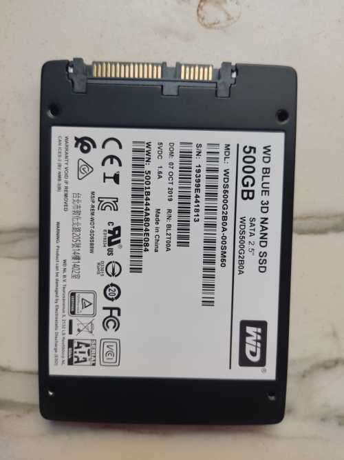 500GB SSD - With Warranty - WD Blue