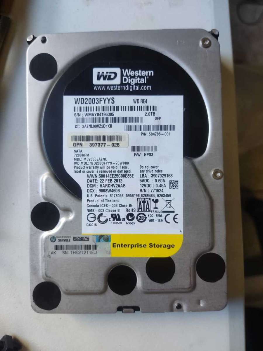 2TB SATA Hard Drive - Surveillance/Enterprise Western Digital