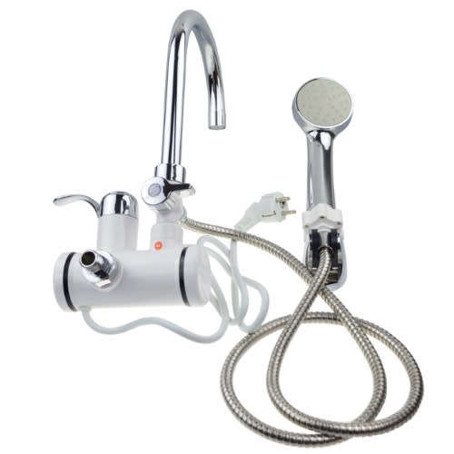 INSTANT ELECTRIC HEATING WATER FAUCET WITH HANDHELD SHOWERHEAD - WALL MOUNT