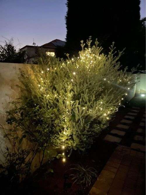 Solar LED string (wire) lights / bead lights (warm w) 20M