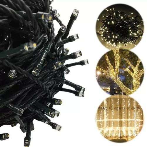 10M 100 LED solar fairy lights (warm white)
