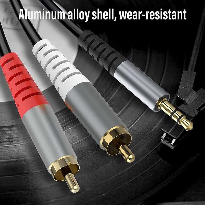 RCA to AUX AS-51171 3.5mm To Dual Lotus Head Male Cable 1.5m