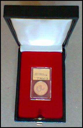 1984 1/10 Ounce Gold Proof Krugerrand Graded, Slabed and Certified by SAGCE