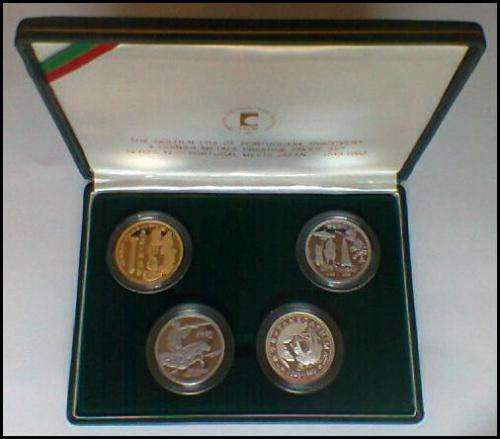 1993 - 4 Coins Portuguese Prestige Proof Set, Series IV,  PORTUGAL MEETS JAPAN