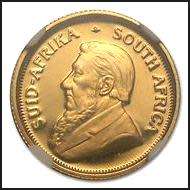 1988 1/10 Ounce Proof Gold Krugerrand in a South African Mint Red Box.