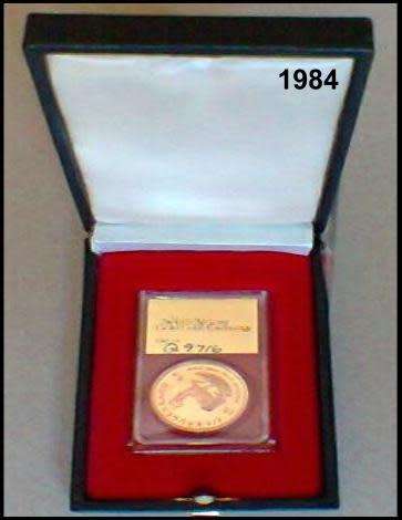 1984 1/4  Ounce Gold Proof Krugerrand Graded, Slabed and Certified by SAGCE