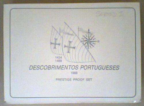 1987-1988 4 Coins Portuguese Prestige Proof Set, Series I, Portuguese Discoveries