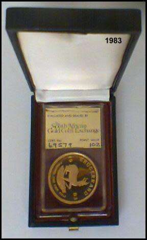 1983  1 Ounce  Proof Gold  Proof  Krugerrand, Graded, Slabbed  And Certified With 102 Points