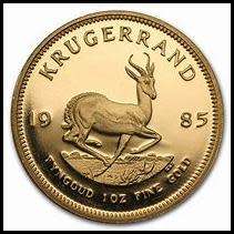 1985 4 Coin Gold Proof Krugerrand Set - 1,  1/2,  1/4 and 1/10 Ounce in a South African Mint Stinkwo
