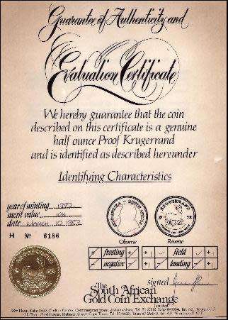 1982 4 Coin Gold Proof Krugerrand set - 1,  1/2,  1/4,  1/10 ounce, Graded and Slabed