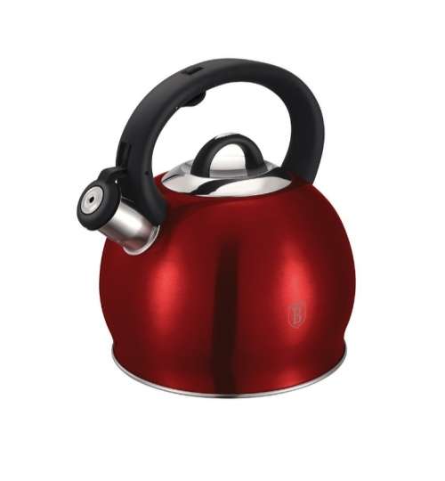 Berlinger Haus 3L Stainless Steel Whistling Kettle - Burgundy Metallic