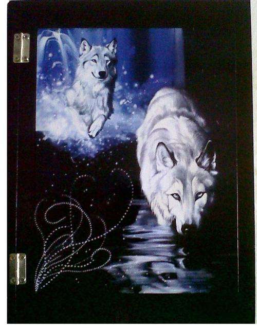Two Wolves Memory Box