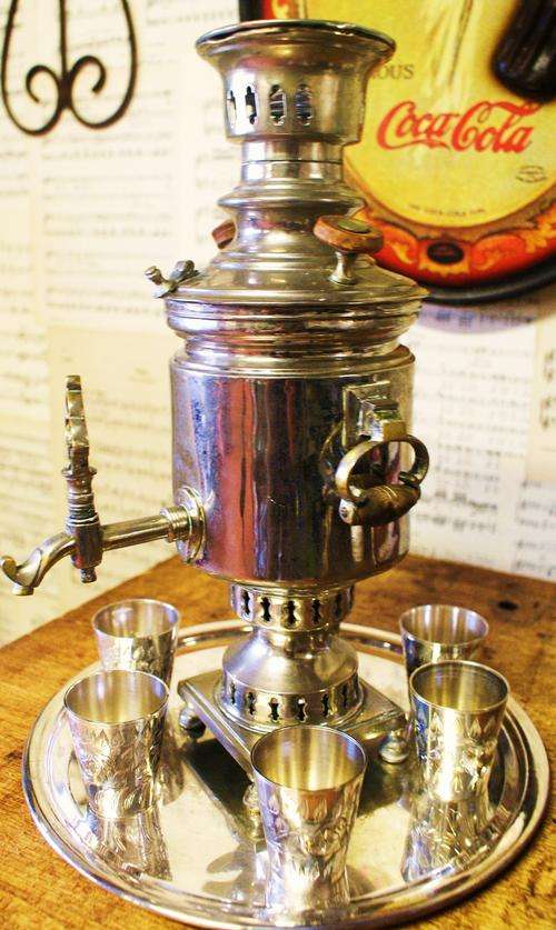 SILVER RUSSIAN SAMOVAR!!! OR TEA KETTLE.