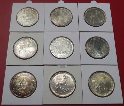 9 x RSA Proof Silver Rands. Bid per Proof S1R to take all 9.
