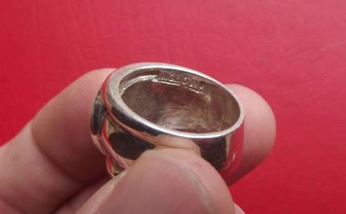 HEAVY AND BEAUTIFUL MIGLIO SILVER RING - 16 GRAMS OF .925 SILVER.