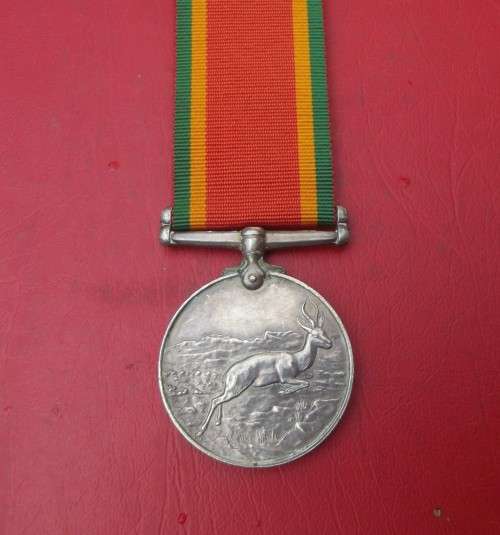 WW2 FULL SIZE SILVER AFRICA SERVICE MEDAL TO F26919 N.M. BELDON.