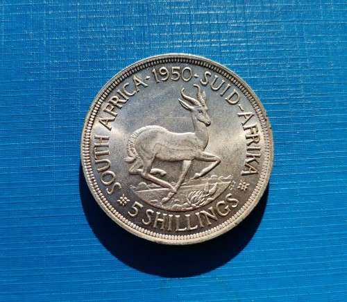 MINT STATE 1950 SILVER CROWN / 5 SHILLINGS. SCARCE IN THIS CONDITION.