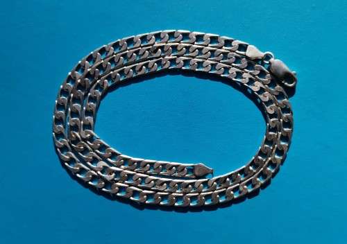 STERLING SILVER CHAIN. WEIGHT: 19.09 GRAMS. LENGHT: 61 CM. WIDTH: 5 MM.