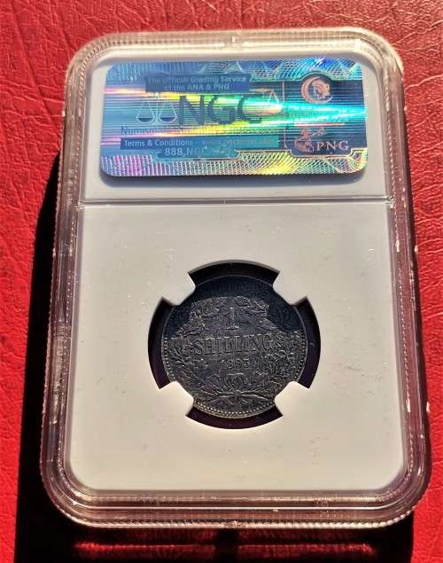 ZAR 1895 SHILLING. NGC VF20.