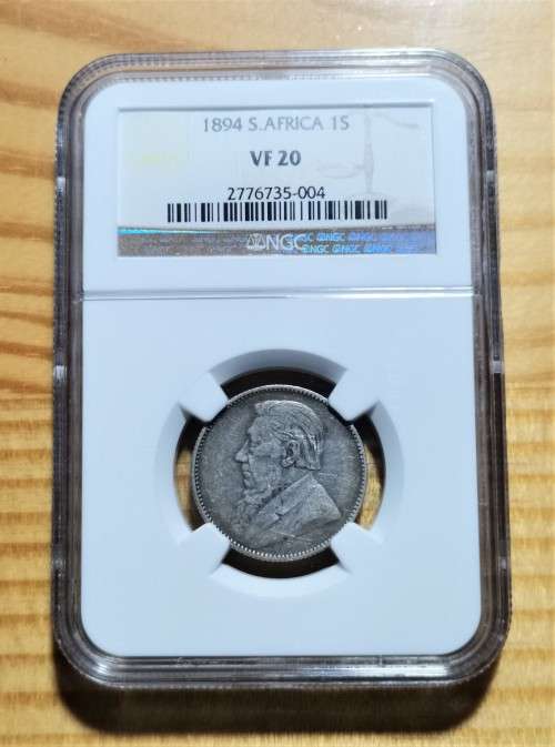 ZAR 1894 SHILLING. NGC VF20.