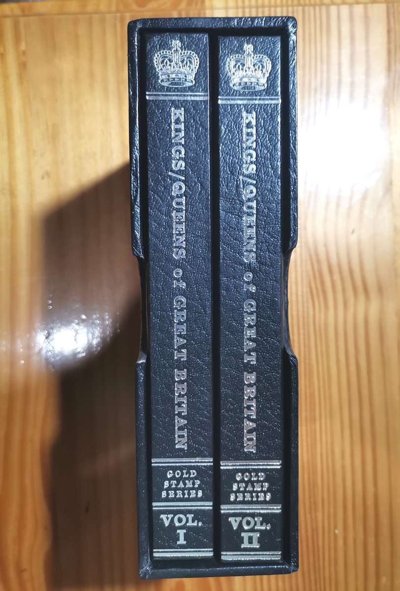 1977 SET OF 49 X 23CT GOLD STAMPS. KINGS AND QUEENS OF ENGLAND.