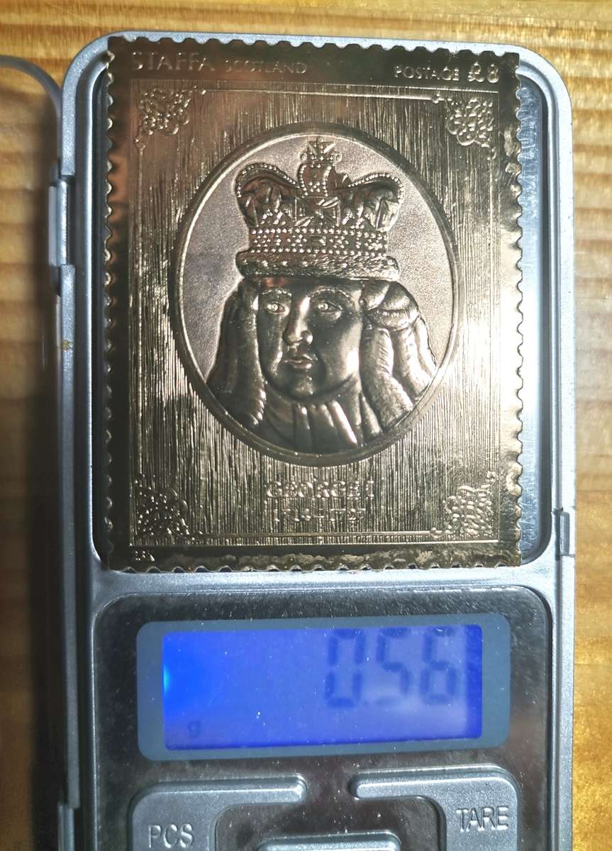 1977 SET OF 49 X 23CT GOLD STAMPS. KINGS AND QUEENS OF ENGLAND.