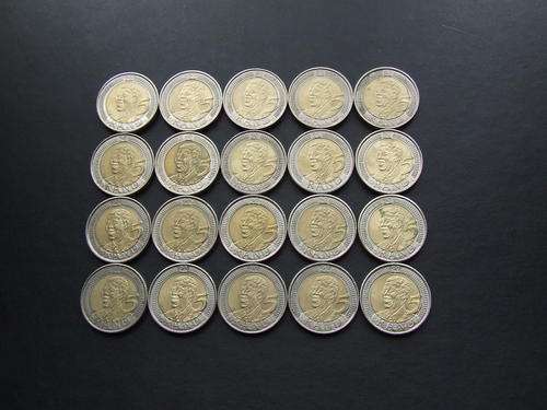 20 x Circulated R5 Mandela 2008 Birthday coins - bid while still available!