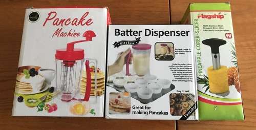 Pancake Machine, Batter Dispenser and Pineapple corer-slicer