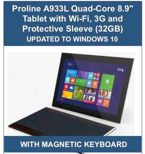 PROLINE A933L TABLET WITH MAGNETIC KEYBOARD - NEW - BOXED