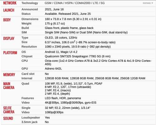 HONOR 50 5G - NEW CONDITION - BOXED