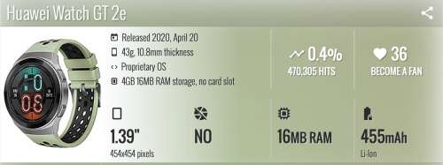 HUAWEI WATCH GT 2e - BOXED