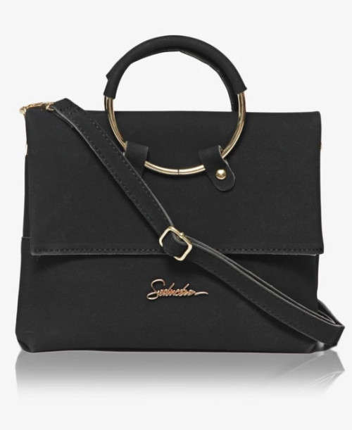 COMBO DEAL!!!  Sissy Boy Gladiator Heels - Black & Crossbody Bag