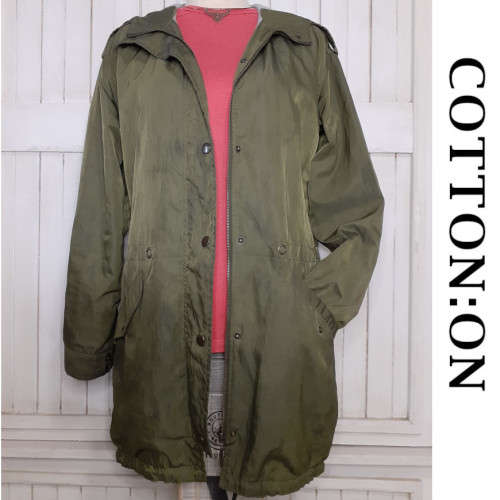 ARMY GREEN COTTON ON PARKA JACKET