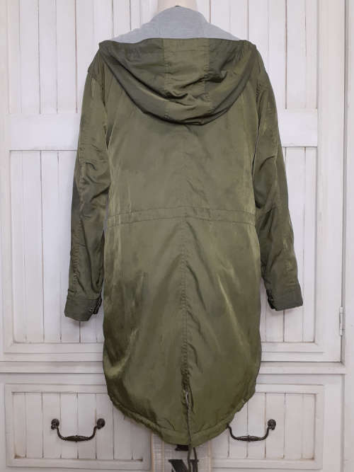 ARMY GREEN COTTON ON PARKA JACKET
