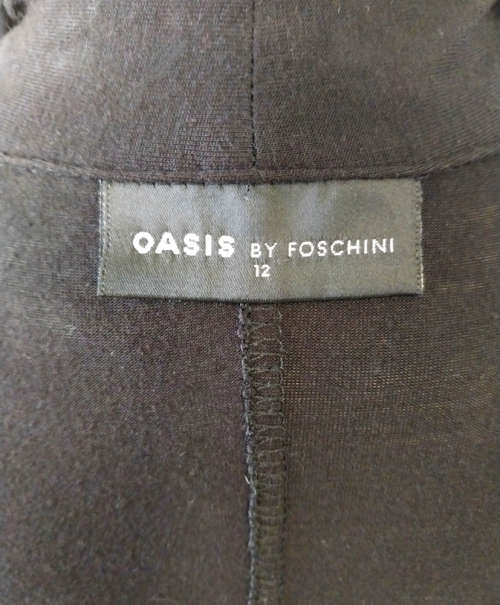 OASIS SOFT WATERFALL CARDIGAN (BLACK)