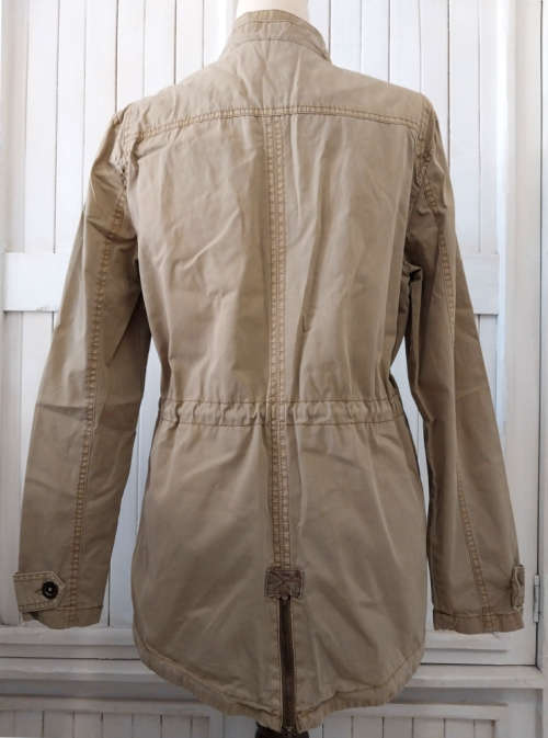 PULL & BEAR TAN FULLY LINED PARKA JACKET