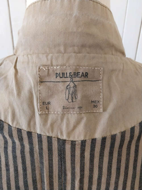 PULL & BEAR TAN FULLY LINED PARKA JACKET