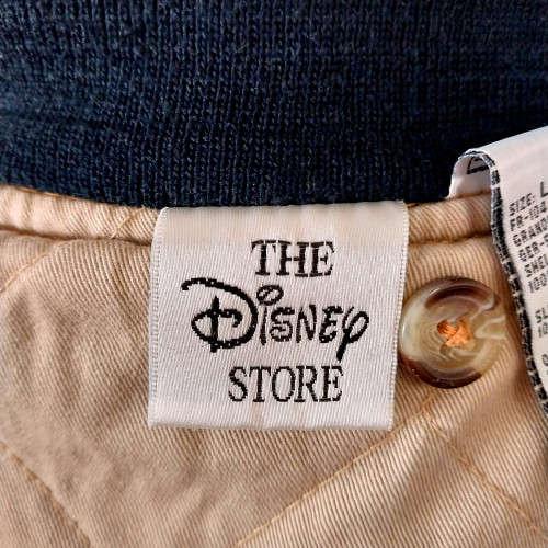 VINTAGE DISNEY MICKEY MOUSE FIRST CLASS, AMERICAN ORIGINAL VARSITY DENIM JACKET 1990s (LARGE)