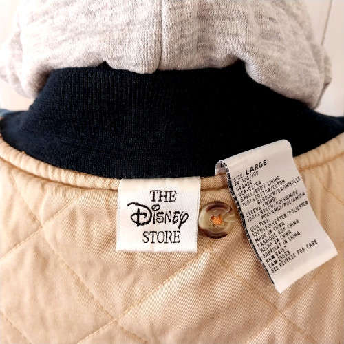 VINTAGE DISNEY MICKEY MOUSE FIRST CLASS, AMERICAN ORIGINAL VARSITY DENIM JACKET 1990s (LARGE)