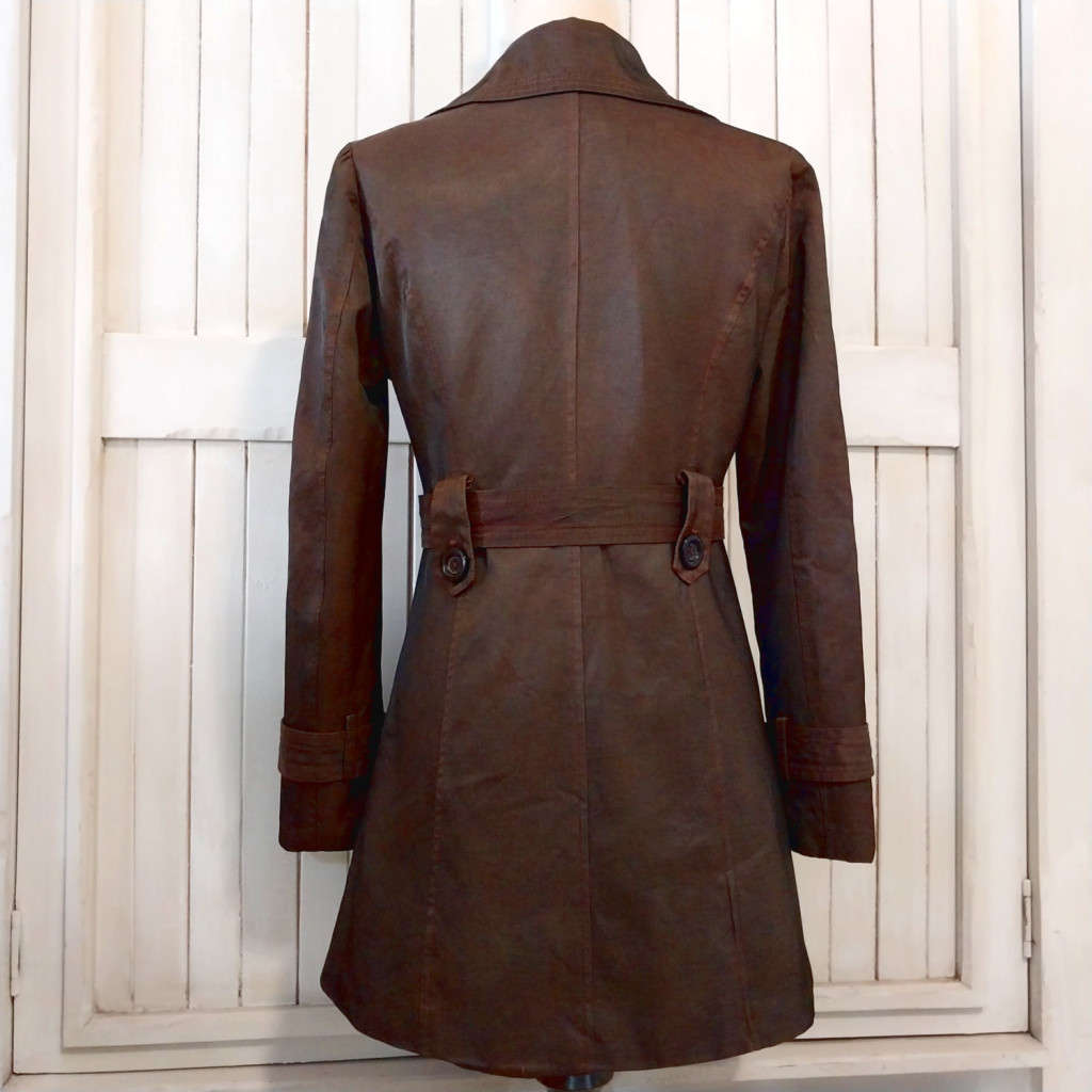 COPPER SATIN TRENCH COAT