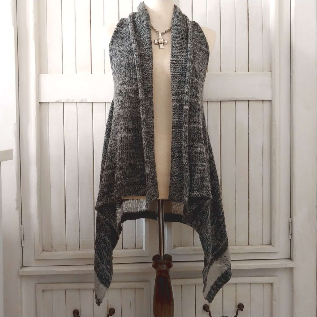 FOSCHINI NEWS KNITTED KIMONO - GREY