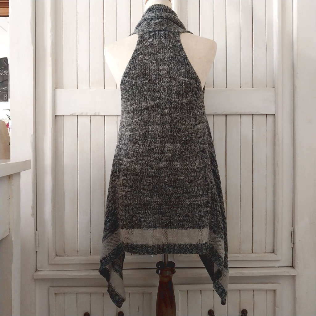 FOSCHINI NEWS KNITTED KIMONO - GREY